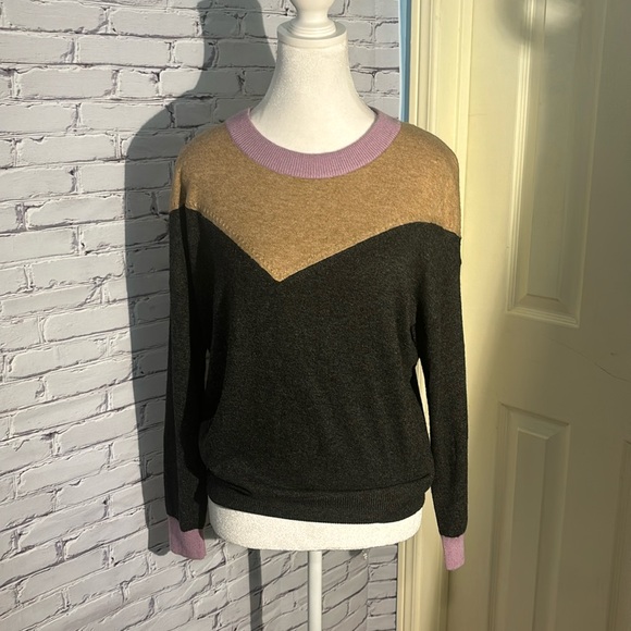 BNWT Madewell Colour Blocking Wool Blend Sweater - Picture 2 of 7